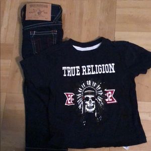 True Religion jeans and shirt set